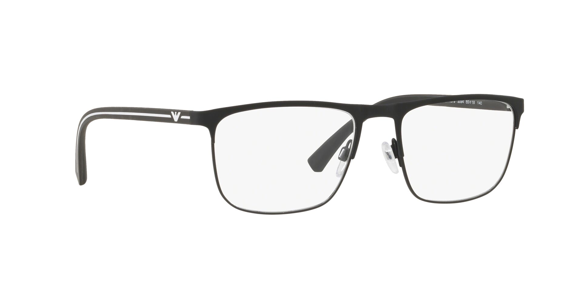 Emporio Armani Men's Optical Black Rubber EA1079 3094 55 - Image 2