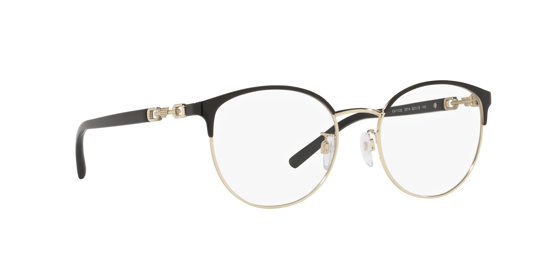 Emporio Armani Woman's Optical Black/Pale Gold EA1126 3014 52 - Image 2