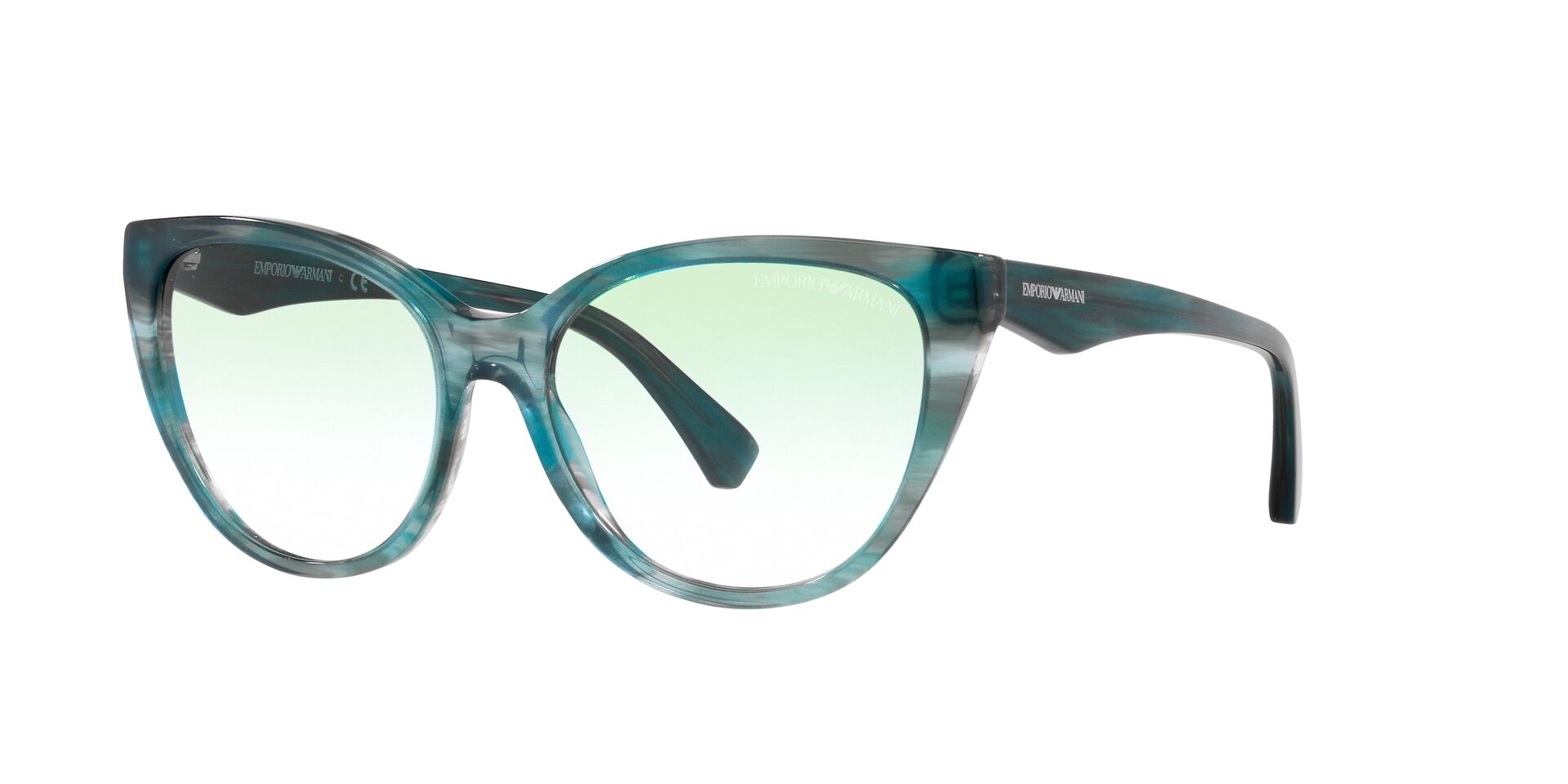 Emporio Armani Woman's Grey/Teal Green Gradient Sunglasses EA4162 58868E 55