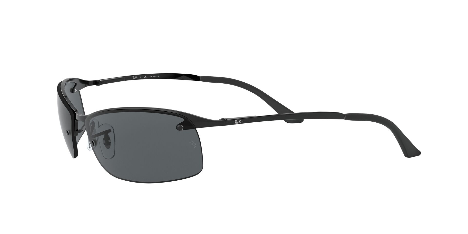 Ray-Ban Polarized Metal Black Sunglasses RB3183 002 63 - Image 2