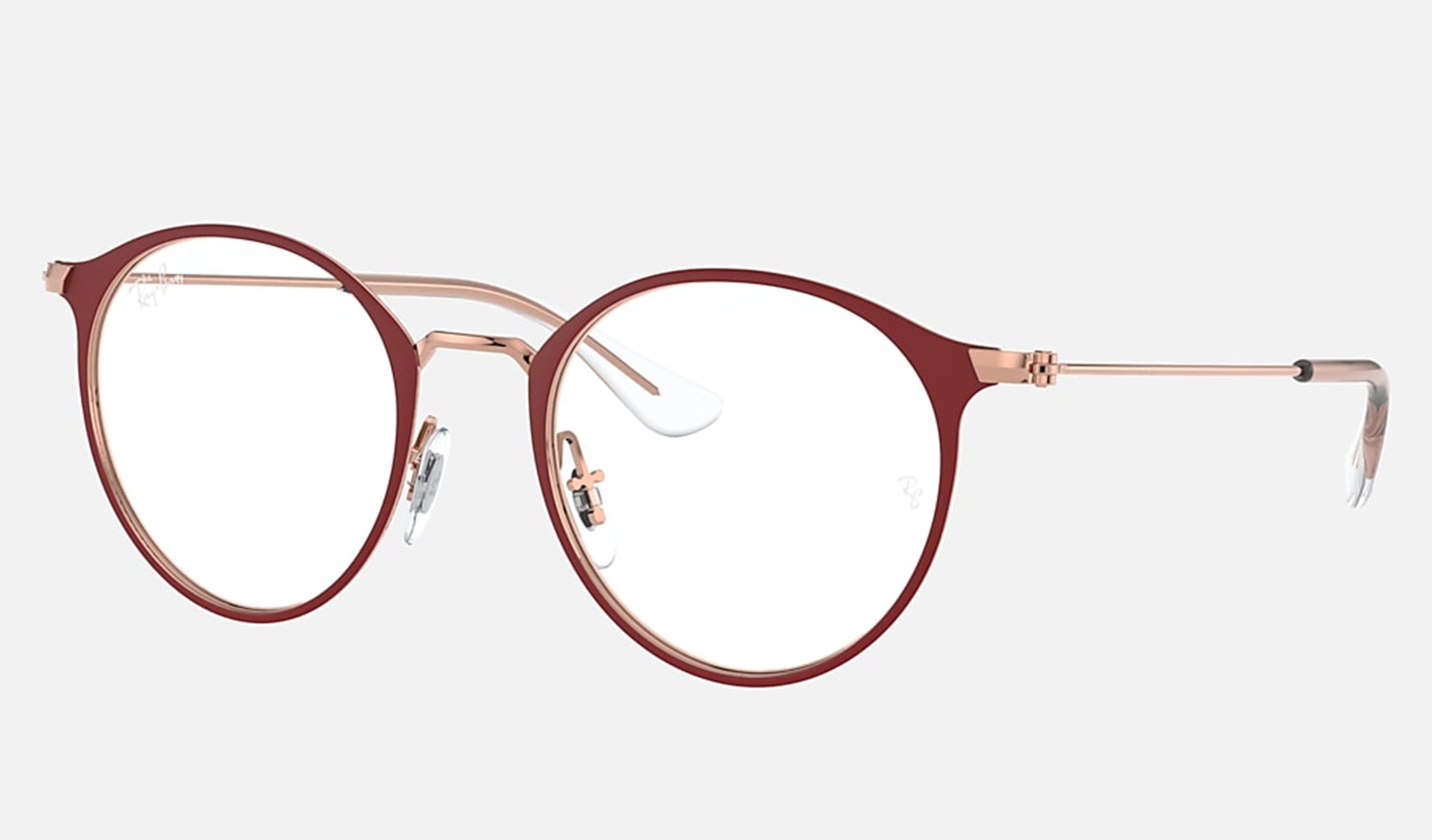 Kids Ray-Ban Junior Matte Bordeaux on Rose Gold Optical RB1053 4077 45