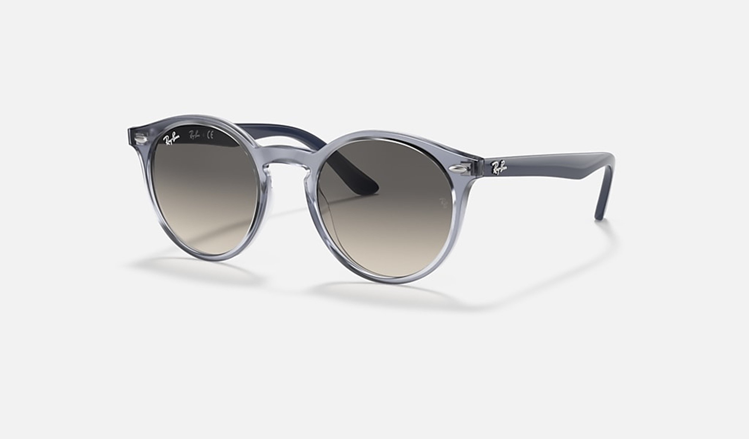 Ray-Ban Junior Transparent Blue & Grey Round Sunglasses RJ9064S 705011