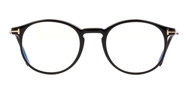 Tom Ford Shinny Black & Gold Blue Blocker Unisex Optical TF5759B-001 51 - Image 2