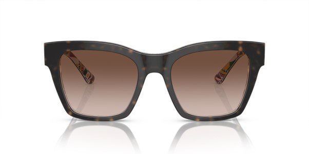 Dolce & Gabbana Women's Dark Tortoise On Carretto Print Sunglasses DG4384 321773 53 - Image 2