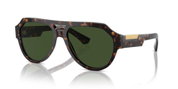 Dolce & Gabbana Men's Large Aviator Dark Havana Sunglasses DG4466 502/71 56