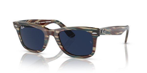 Ray-Ban Wayfarer Transparent Grey Photochromic Stripes Optical/Sunglasses RB2140 1387GG - Image 3