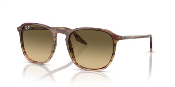 Ray-Ban Transparent Green & Brown Striped Ladies Acetate Sunglasses RB2203 13920A 52