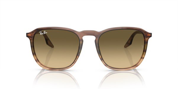 Ray-Ban Transparent Green & Brown Striped Ladies Acetate Sunglasses RB2203 13920A 52 - Image 2