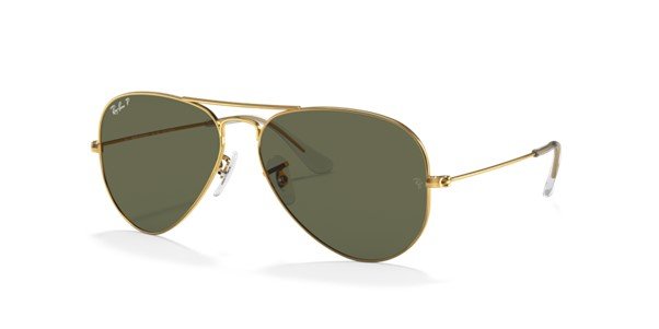 Ray-Ban Aviator Polarized Gold Sunglasses RB3025 001/58 58