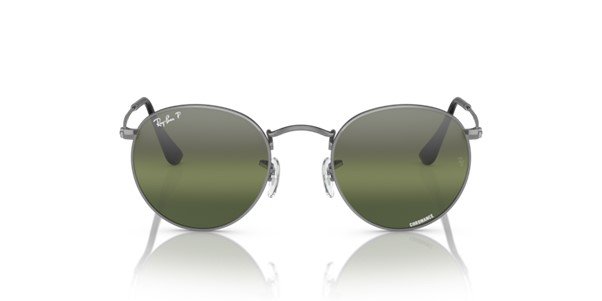 Ray-Ban Chromance Round Polished Gun Metal Polarized Sunglasses RB3447 004/G4 50 - Image 2