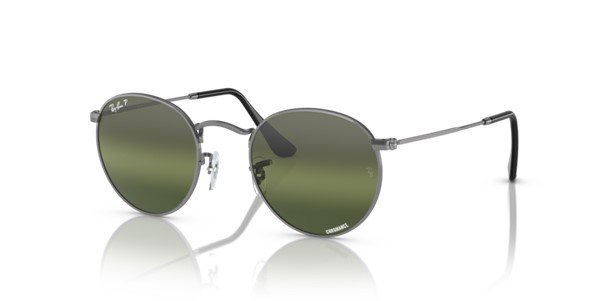 Ray-Ban Chromance Round Polished Gun Metal Polarized Sunglasses RB3447 004/G4 50