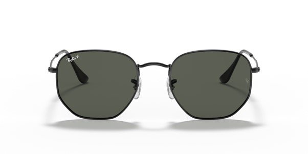 Ray-Ban Hexagonal Black Metal Polarized Sunglasses RB3548N 002/58 51 - Image 2