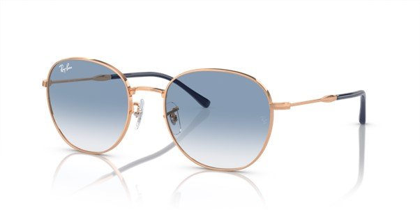 Ray-Ban Polished Rose Gold Ladies Sunglasses RB3809 92623F 53