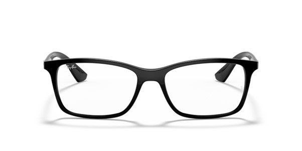 Ray-Ban Polished Black Acetate Unisex Optical RB7047 2000 54 - Image 2