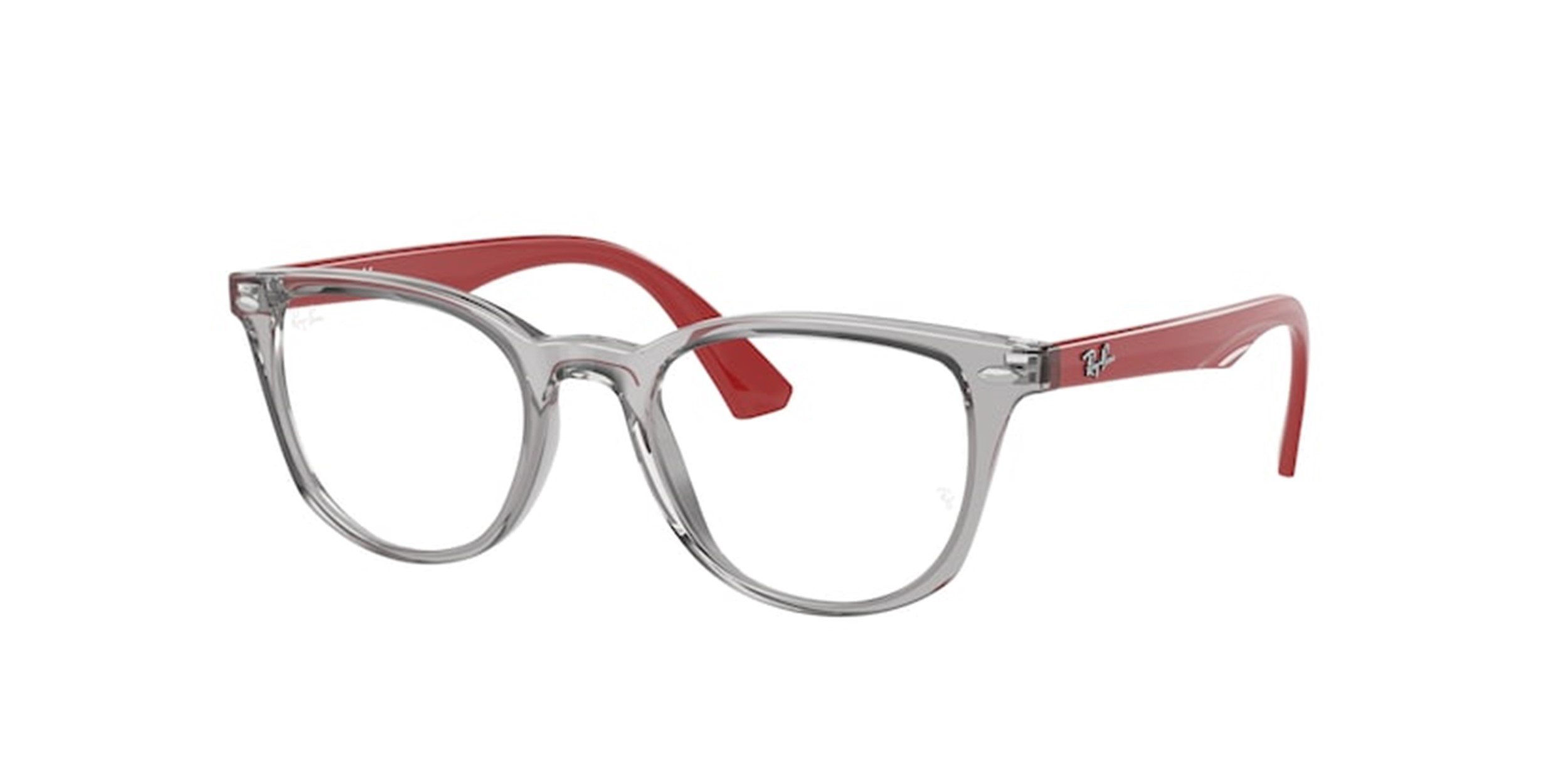 Ray-Ban Junior Transparent Grey & Red Acetate Optical RB1601 3812