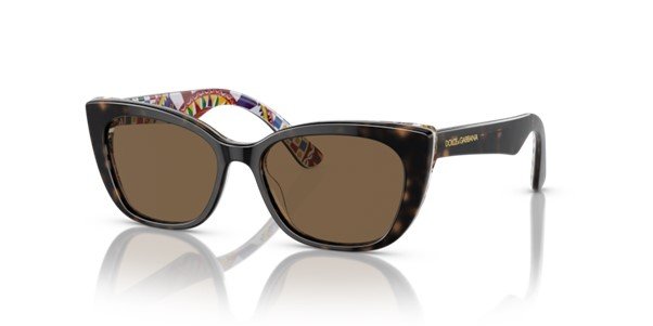 Dolce & Gabbana Kids Havana on White Barrow Sunglasses DX4427 321773 49