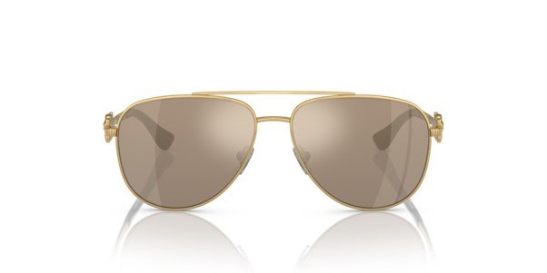 Versace Kids Brown Mirror Gold Aviator VK2002 10025A 52 - Image 2