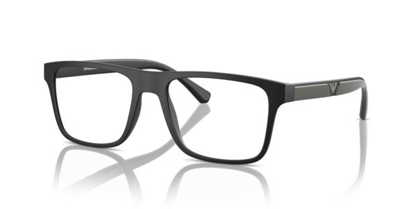 Emporio Armani Matte Black Men's Optical with Clip-On EA4115 58011W / 52