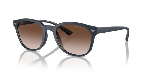 Emporio Armani Matte Blue on Brown Men's Sunglasses EA4225U 508813 53