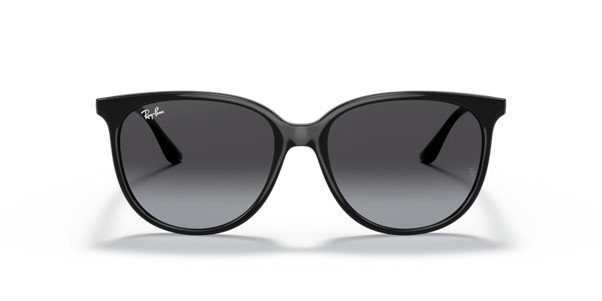 Ray Ban Polished Black Gradient Women's Sunglasses RB4378 601/8G 54 - Image 2