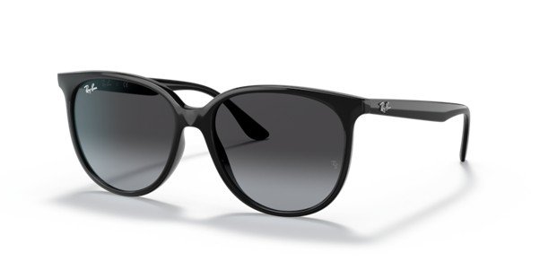 Ray Ban Polished Black Gradient Women's Sunglasses RB4378 601/8G 54