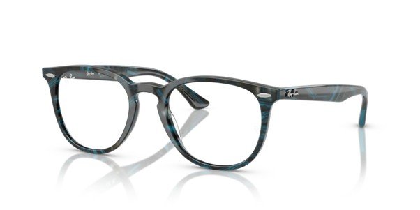 Ray Ban Transparent Fantasy Blue & Grey Ladies Acetate Optical RB7159 8394 52