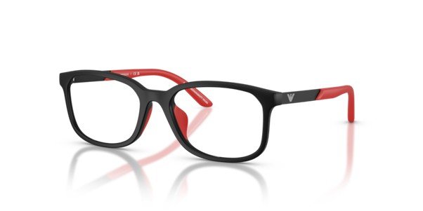 Emporio Armani Kids in Matte Black & Red Acetate Optical EK3008U 5009 49