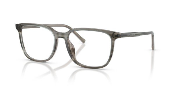 Dolce & Gabbana Men's Acetate Optical in Grey on Striped Grey DG3445 3479 53
